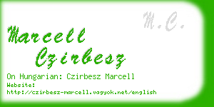 marcell czirbesz business card